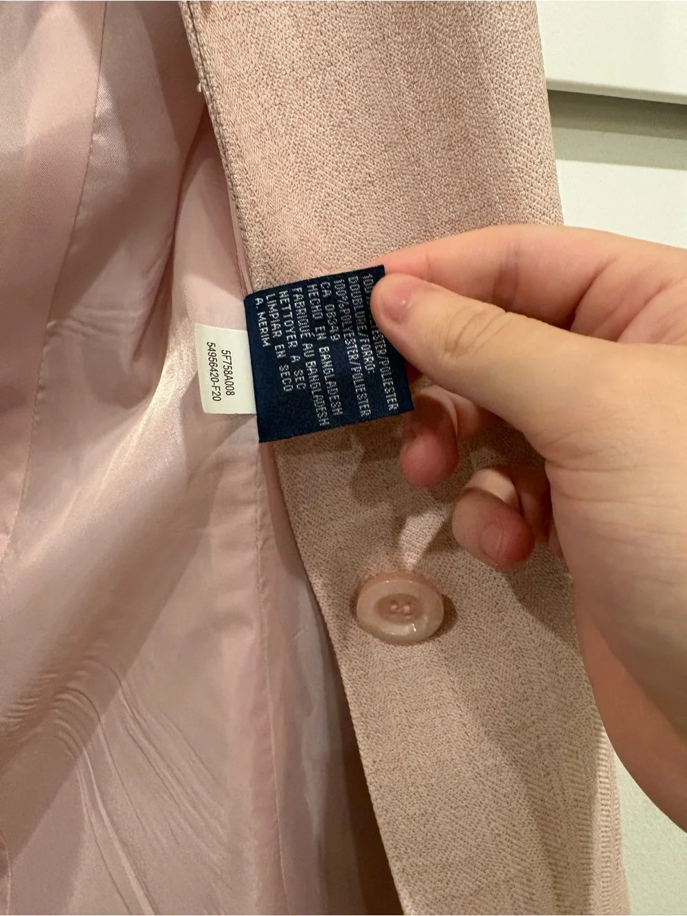 Light Pink Evan-Piccone Three Button Suit Jacket Size 6